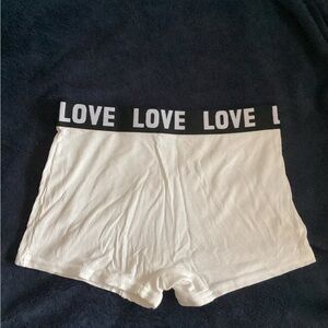 Love Women's Athletic Shorts - Black and White